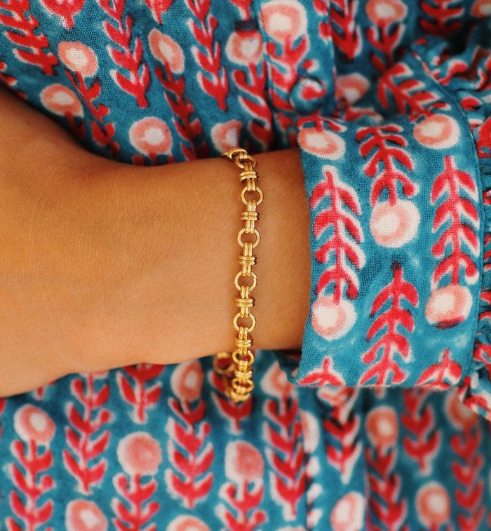 Anna Nina Twin Rolo Bracelet Gold Plated