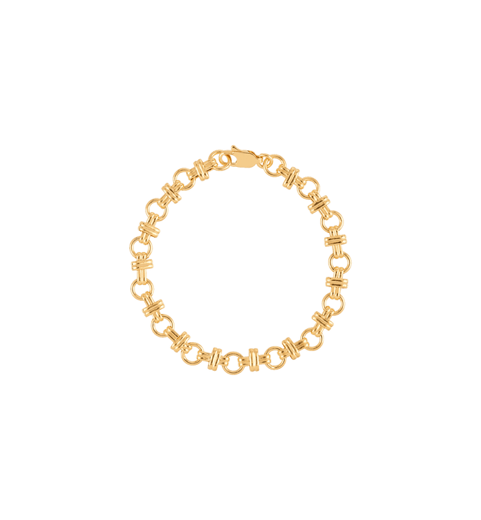 Anna Nina Twin Rolo Bracelet Gold Plated