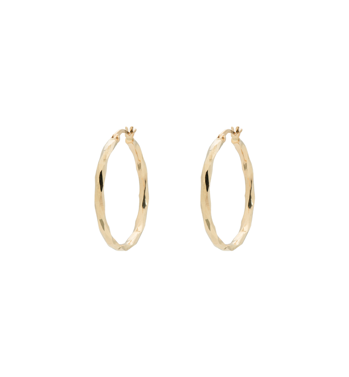 anna nina Twisted Hoops Earring Set 14K