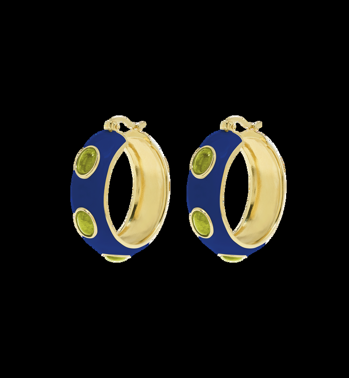 Anna Nina UFO Hoop Earrings Silver