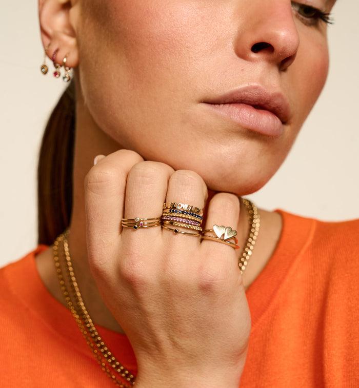 Anna Nina Universal Love Ring 14K Yellow Gold