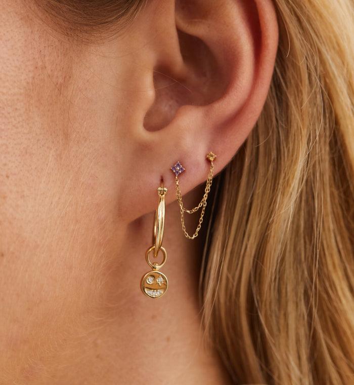 Anna Nina Utopic Hoop Earrings 14K