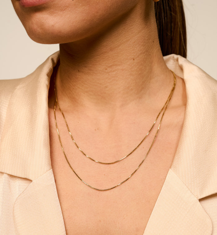 Anna Nina Venetian Plain Necklace Silver