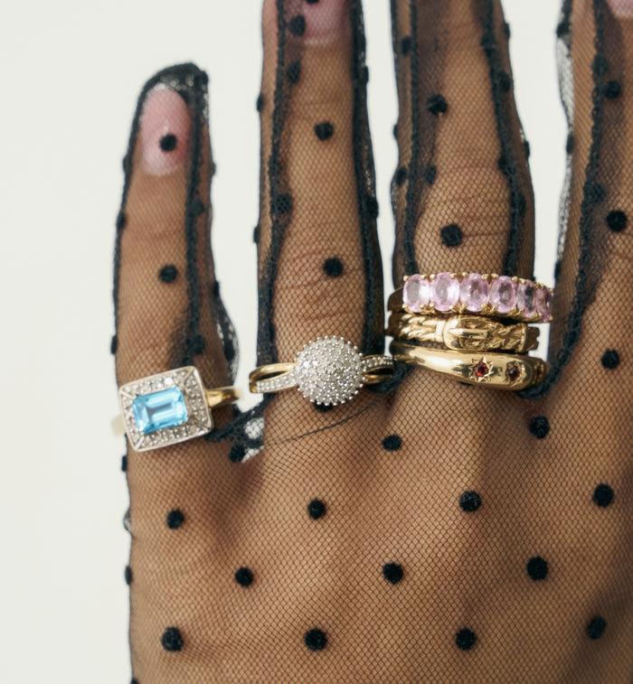 Anna Nina Vintage Cherry Blossom Ring 9K