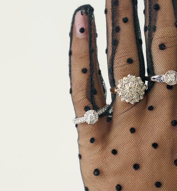 Anna Nina Vintage Raindrop Ring 9K