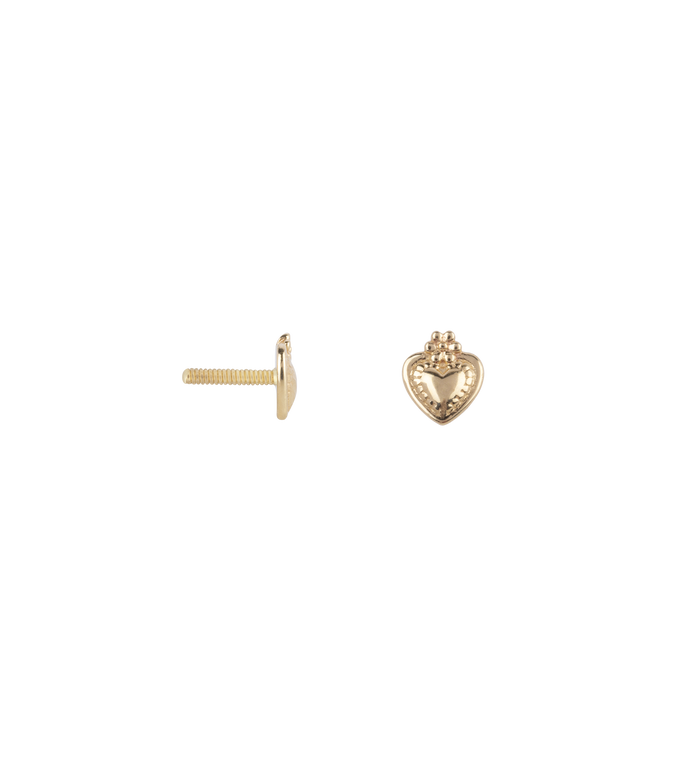 anna nina Whimsical Love Piercing Front 14K