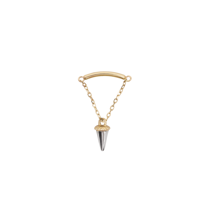 Anna Nina Whimsy Hidden Helix Piercing Front 14K