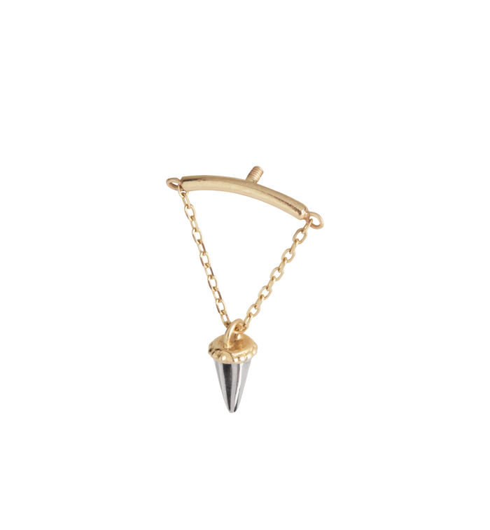 anna nina Whimsy Hidden Helix Piercing Front 14K