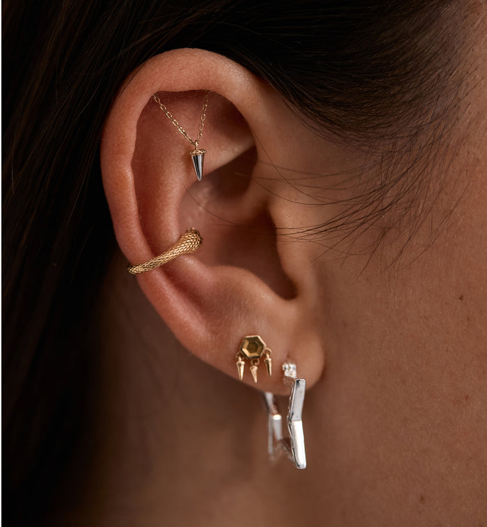 Anna Nina Whispering Serpent Ear Cuff 10K
