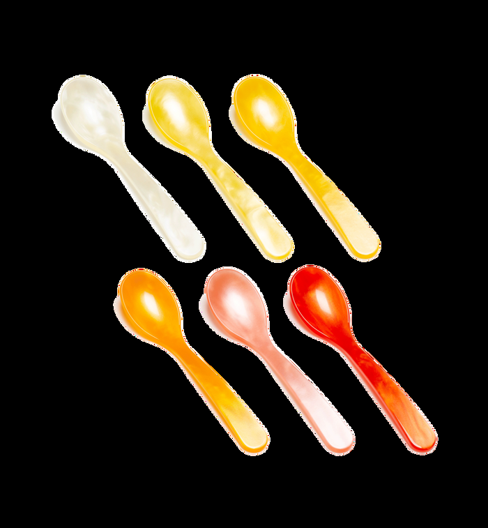 Anna Nina Yellow Acrylic Teaspoon Set