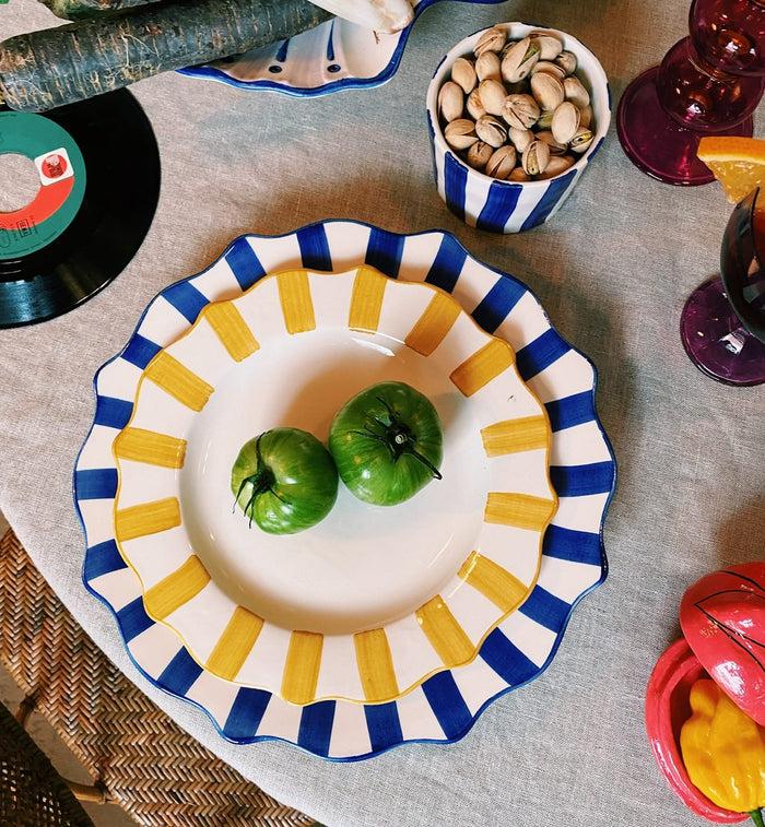 Anna Nina Yellow Scalloped Breakfast Plate