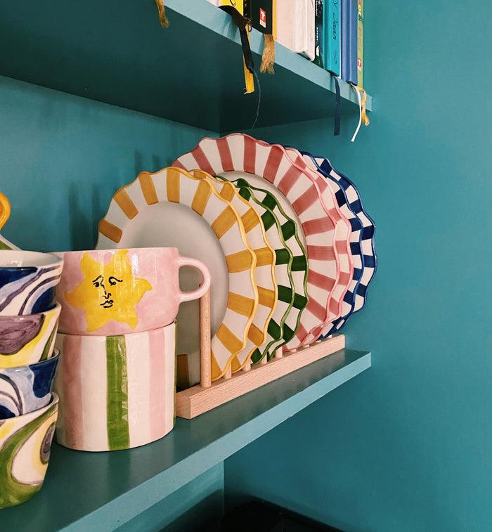 Anna Nina Yellow Scalloped Breakfast Plate