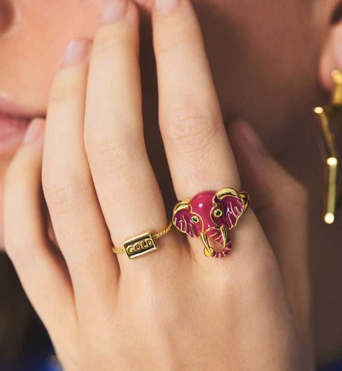 Anna Nina You're Golden Ring Silver