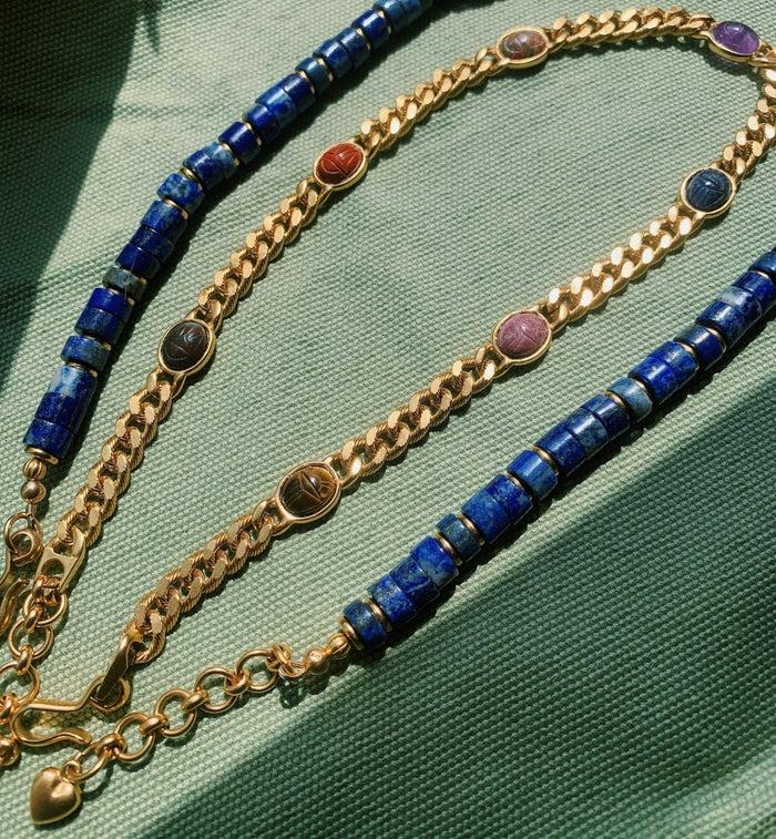 Anna Nina Brinker + Eliza Gemstone Curb Chain Necklace