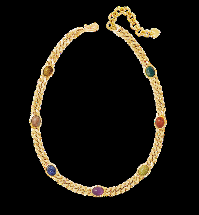 anna nina Brinker + Eliza Gemstone Curb Chain Necklace