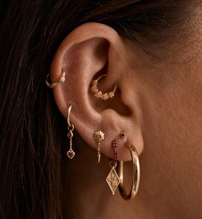 Anna Nina Charming Serpent Helix Piercing 14K Yellow Gold