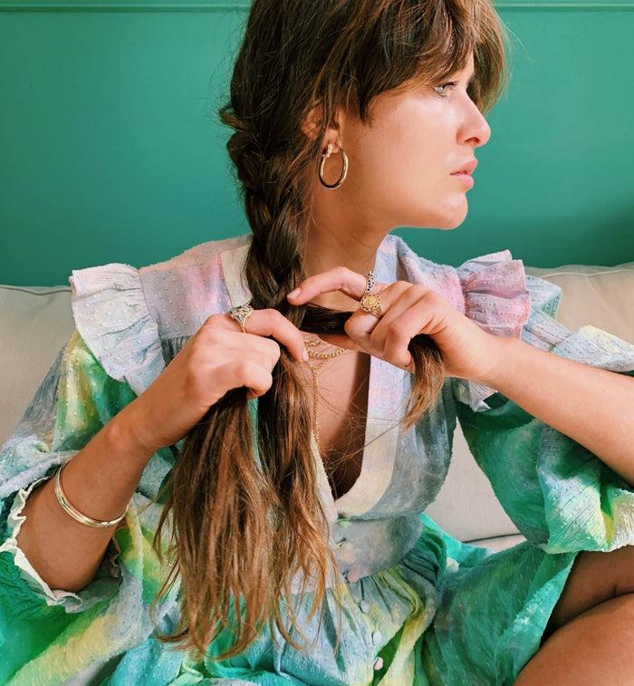 Anna Nina Classic Round Hoop Earrings (S) 14K Yellow Gold