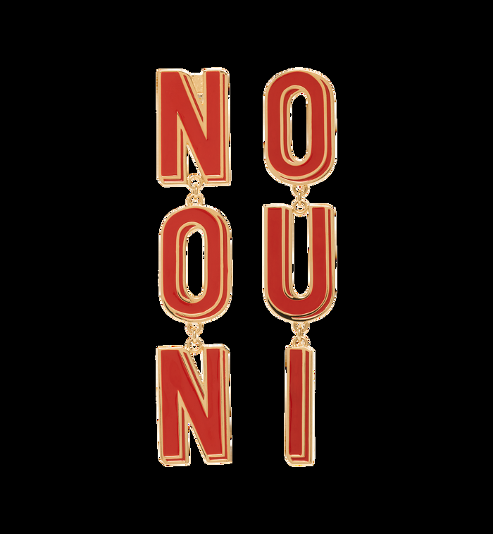 Anna Nina Do You Speak French Stud Earrings Gold Plated