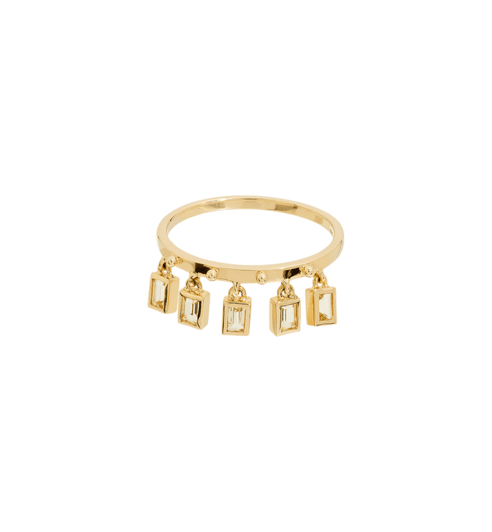 anna nina Drooping Aurelia Luster Ring 14K Yellow Gold