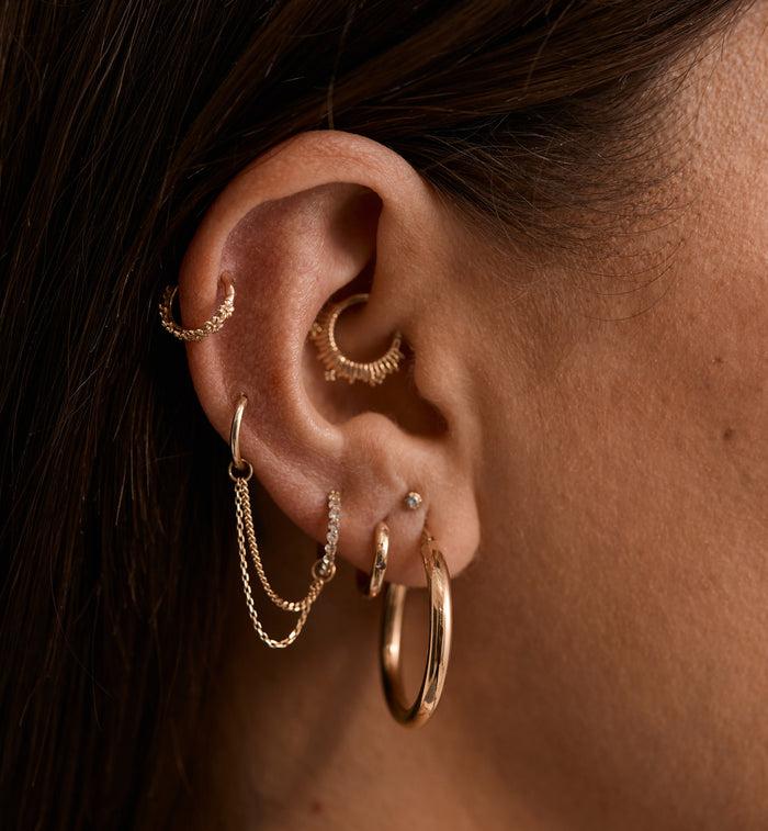 Anna Nina Forget Me Not Helix Piercing 14K Yellow Gold