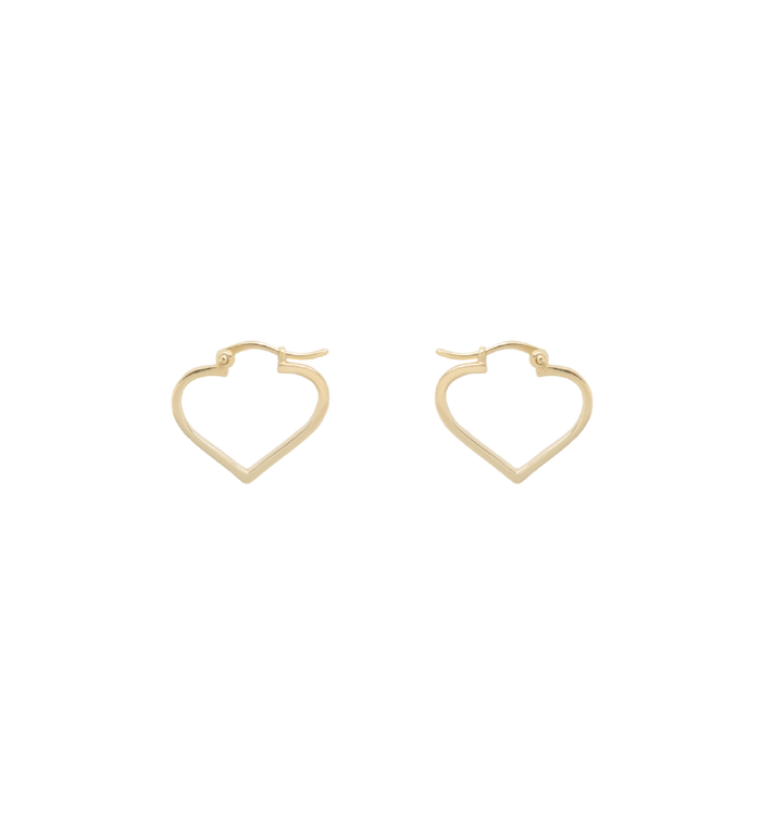anna nina Funky Love Small Hoop Earrings Gold Plated