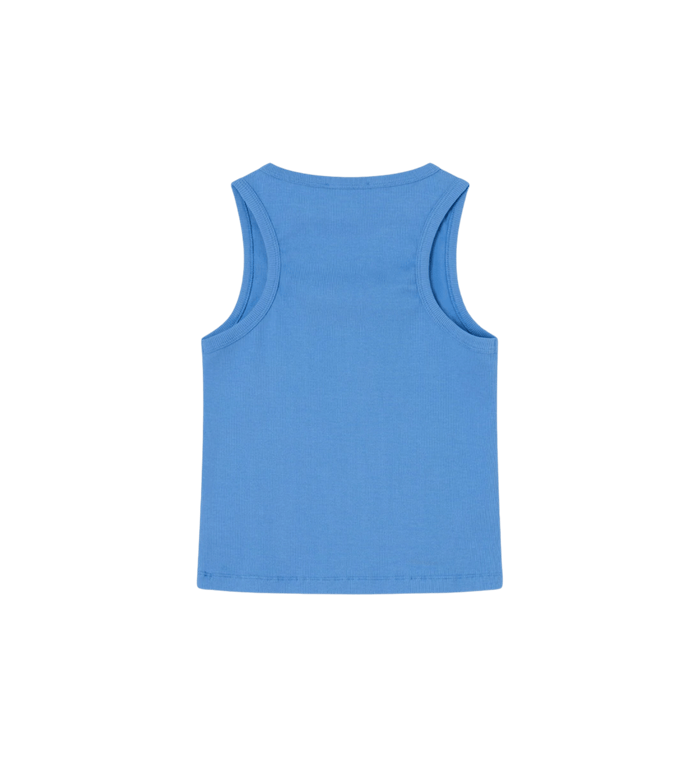 Anna Nina Laagam Blue Embroidered Logo Tank Top Blue