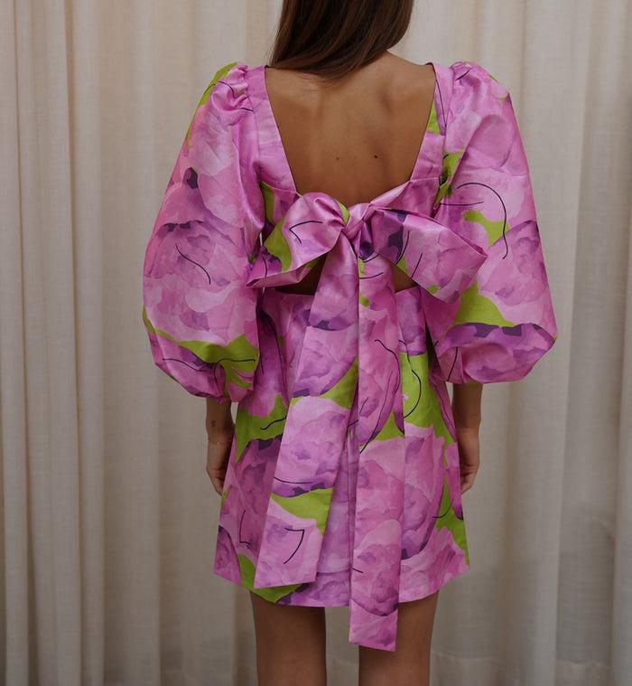 Anna Nina Laagam Liza Fleur Papaver Short Dress Multicolour