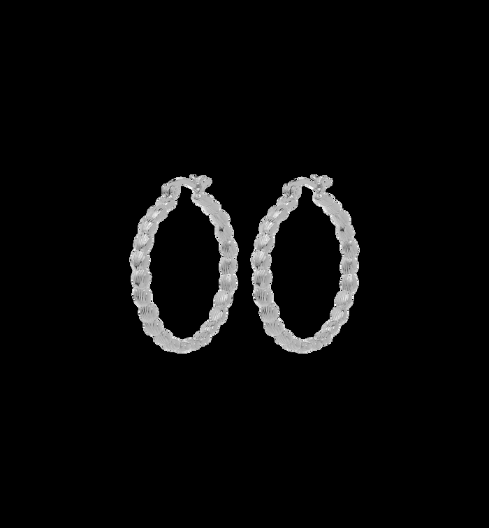 Anna Nina Large Madeleine Hoop Earrings Gold Plated