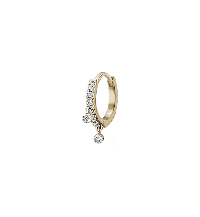 anna nina Maria Tash Diamond Eternity With 2 Dangles Earring 18K 14K