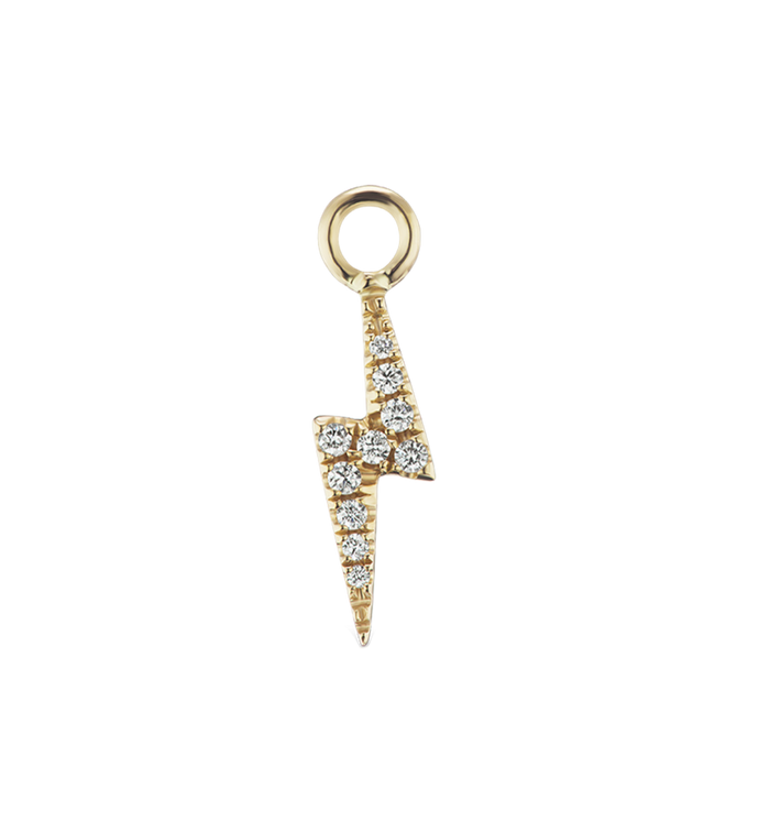 anna nina Maria Tash Diamond Lightning Bolt Charm 18K