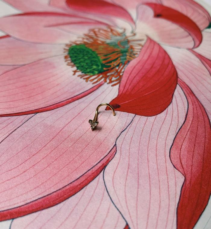 Anna Nina Maria Tash Diamond Trinity Left Nostril Screw 18K