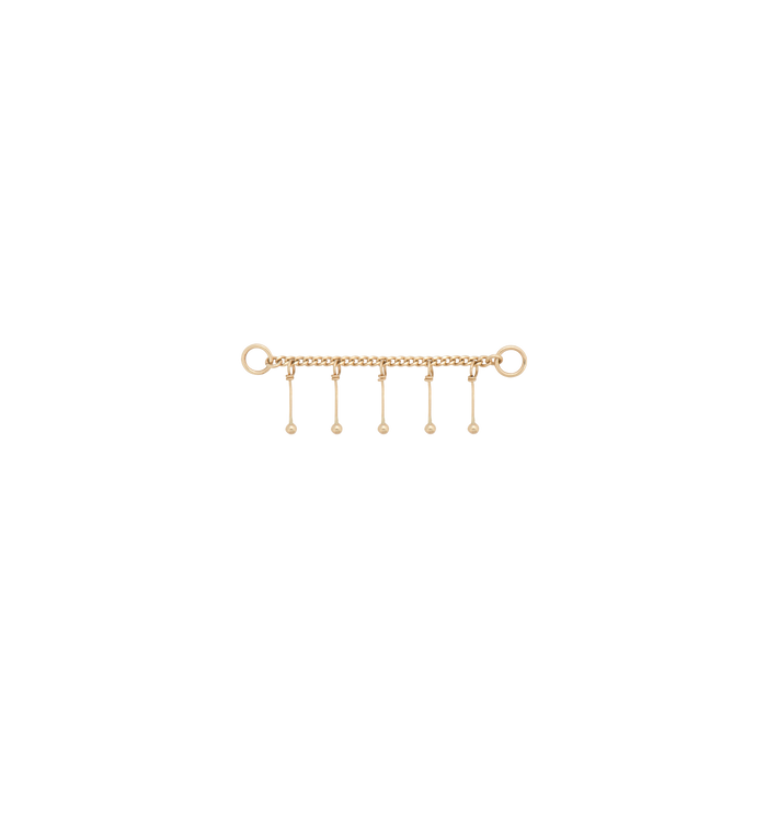 anna nina Mythical Pillars Chain Charm Piercing 14K