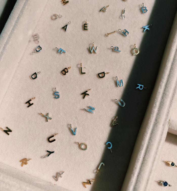 Anna Nina Never-Ending Initial Charm 14K Voucher White Gold