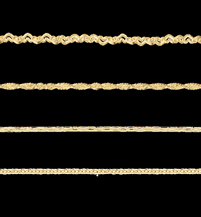 anna nina Never-Ending Necklace L 9K Voucher Yellow Gold