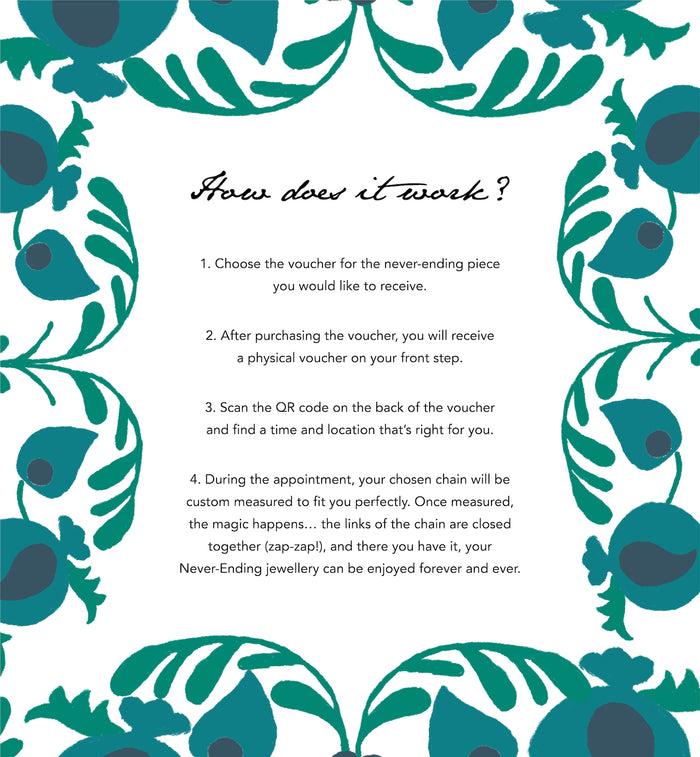 Anna Nina Never-Ending Necklace M 14K Voucher White Gold