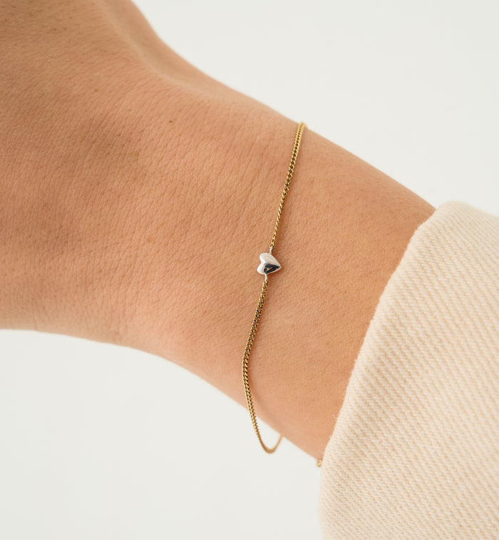 Anna Nina Never-Ending Solid Heart Charm 14K Voucher White Gold