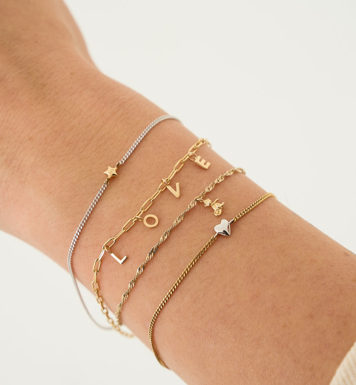 Anna Nina Never-Ending Solid Starry Charm 14K Voucher White Gold