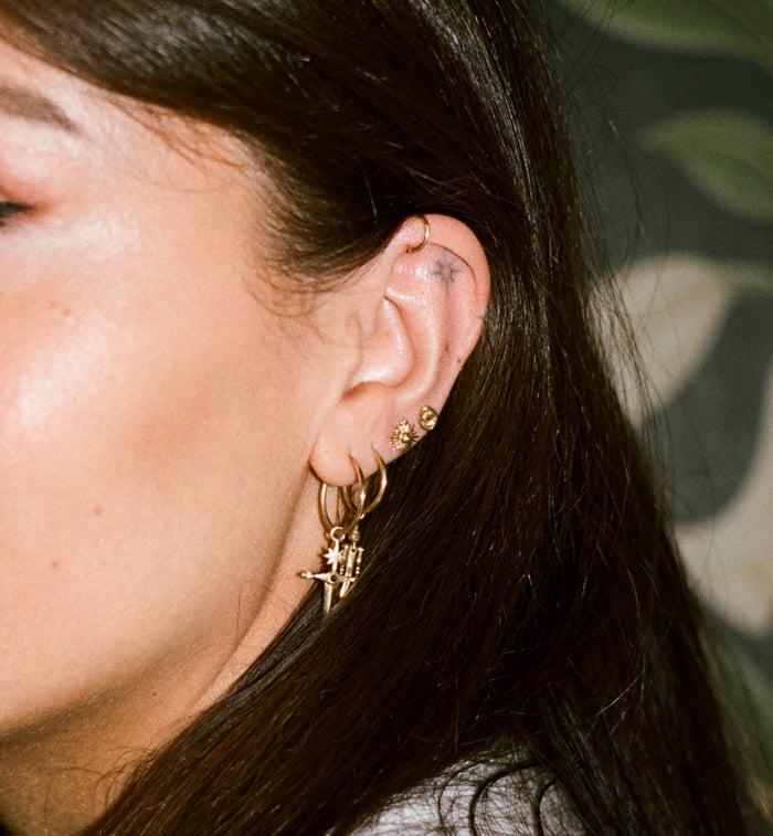 Anna Nina Plain Jane Conch Piercing 14K Yellow Gold