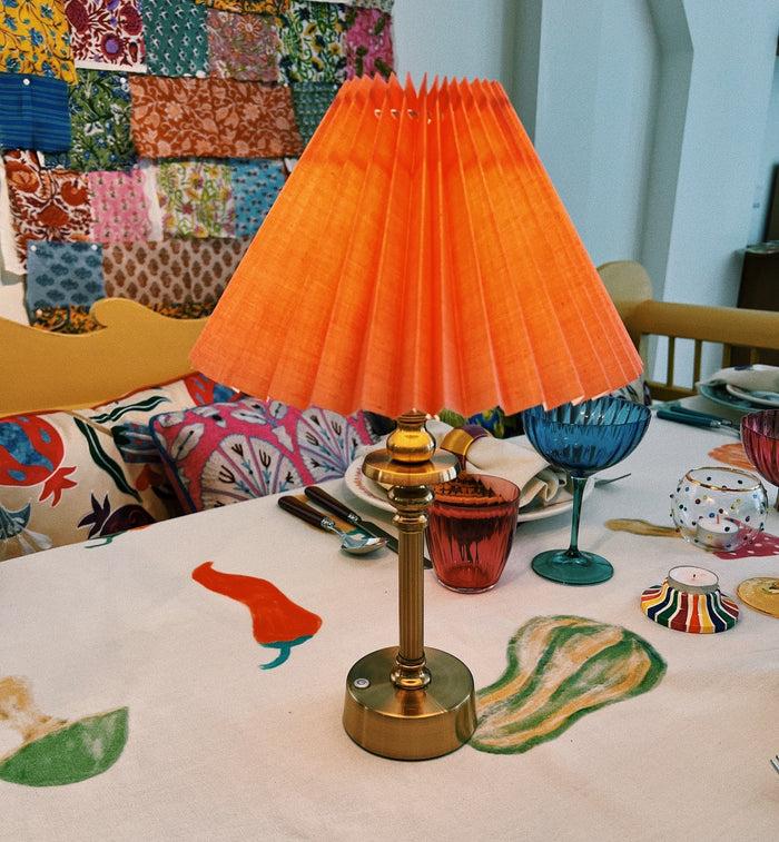 Anna Nina Pooky Round Brass Rechargeable Table Lamp