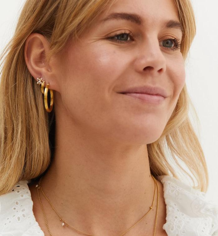 Anna Nina Single Antique Soul Stud Earring Gold Plated