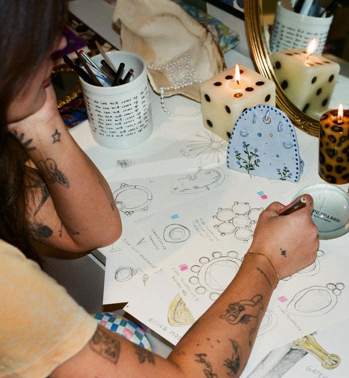 Anna Nina Single Enchanted Droplet Stud Earring 14K