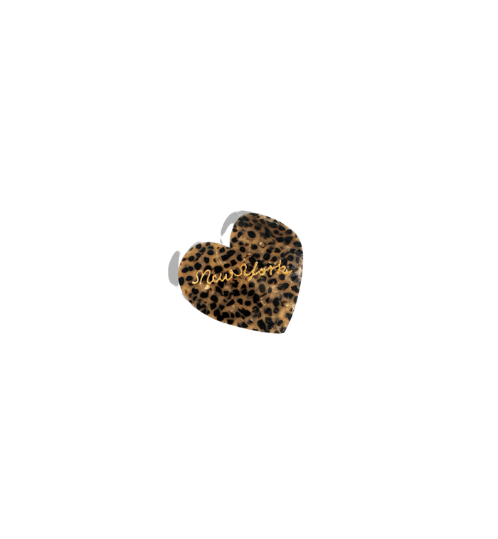 anna nina Solar Eclipse Animal Print Heart Hair Clip