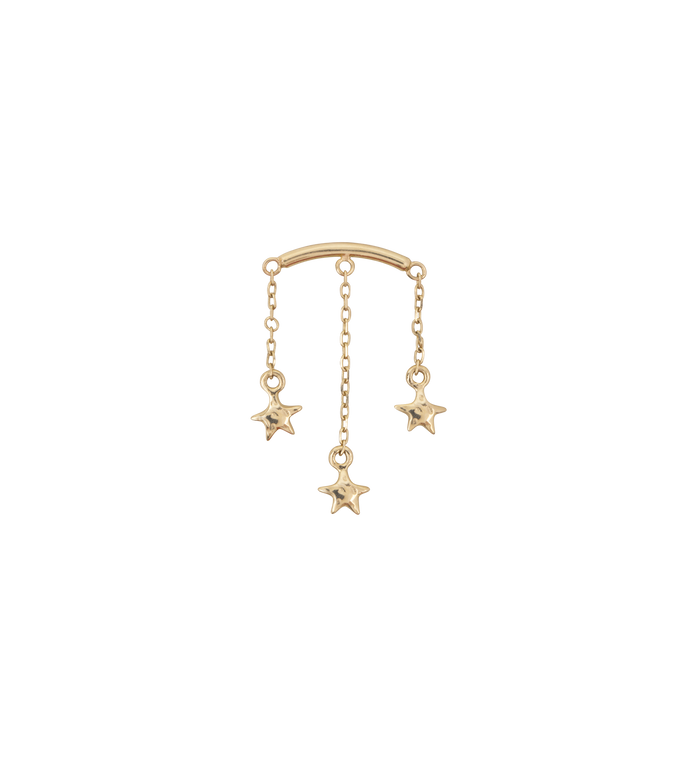 Anna Nina Starry Sky Hidden Helix Piercing Front 14K