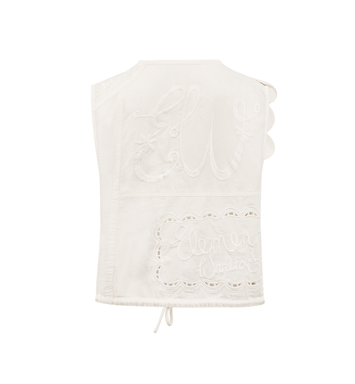 Anna Nina Stella Nova Elements Embroidered Top White