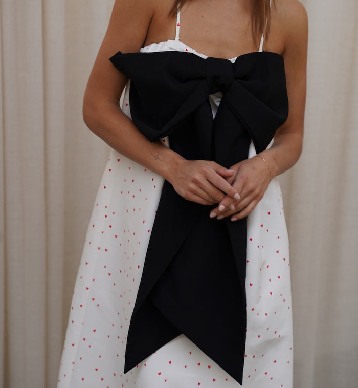 Anna Nina Stella Nova Heart Printed Bow Dress Multicolour