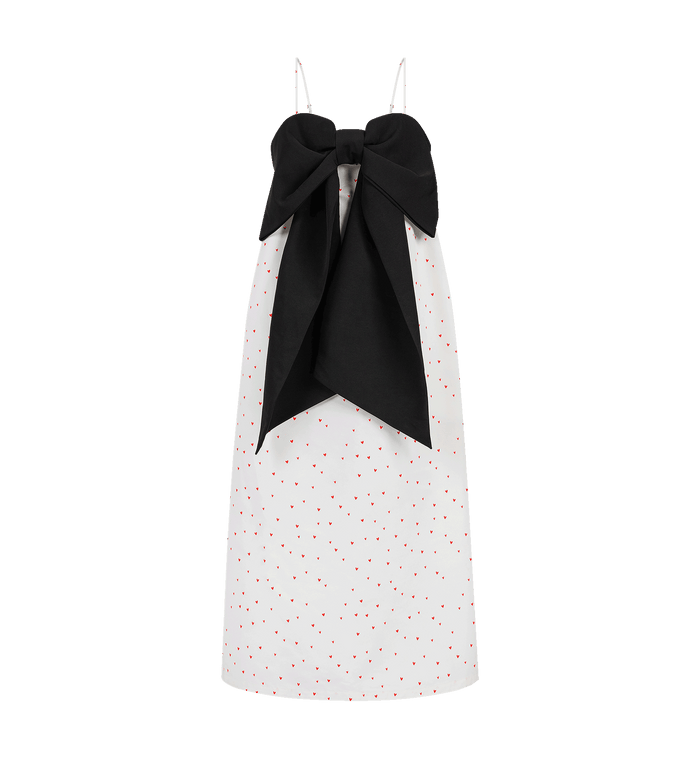 anna nina Stella Nova Heart Printed Bow Dress Multicolour