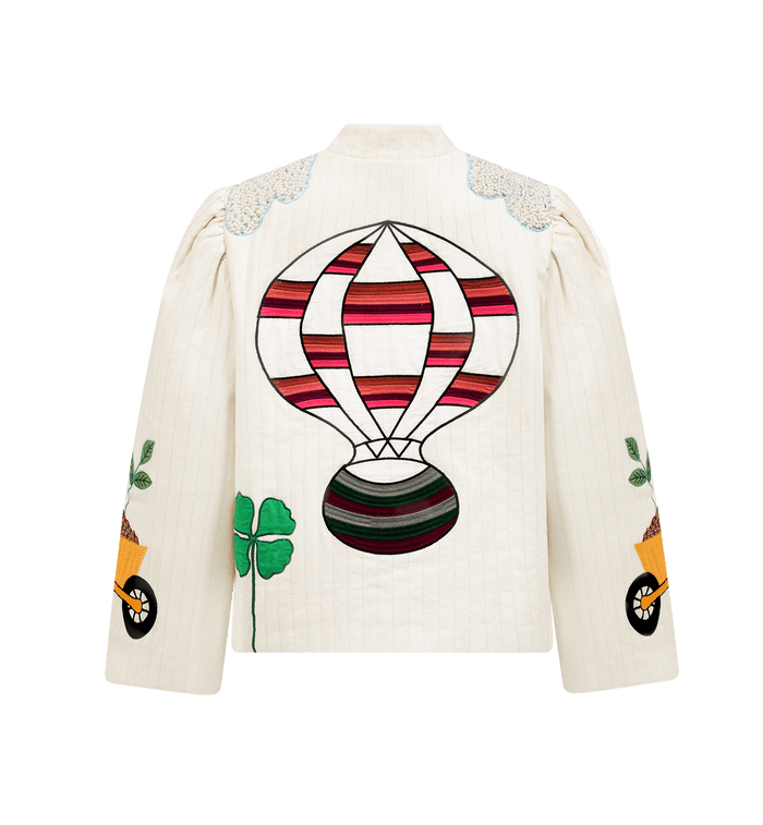 Anna Nina Stella Nova Patch Work Elements Jacket White