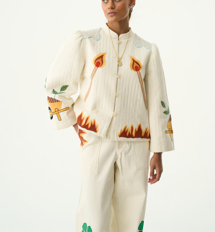 Anna Nina Stella Nova Patchwork Elements Jeans White