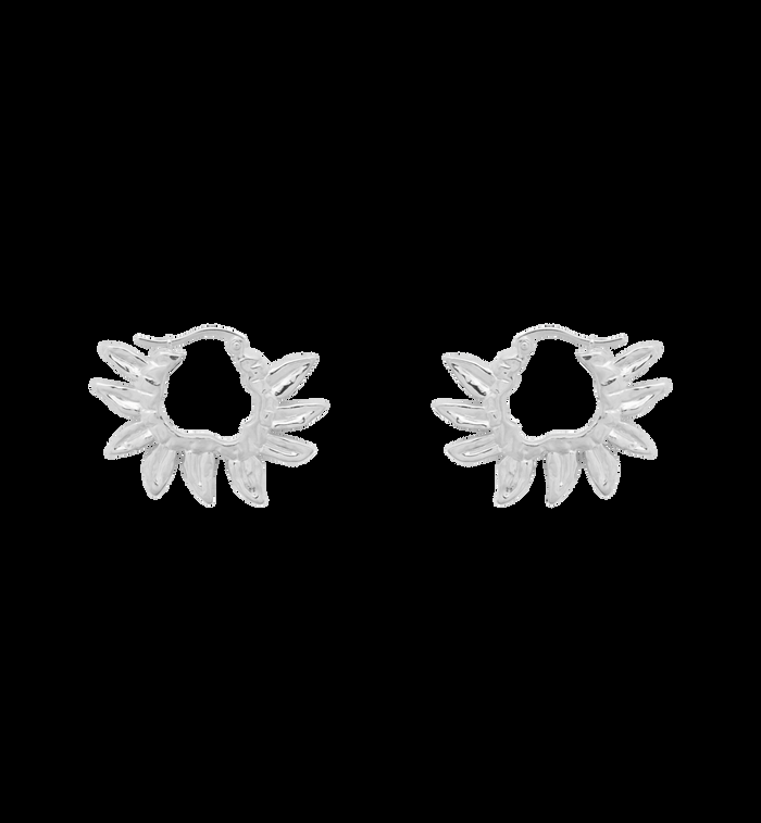 Anna Nina Sunflower Petals Hoop Earrings Gold Plated