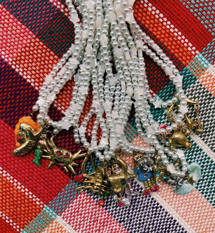 Anna Nina Susan Alexandra Zodiac Star Pearl Necklace Capricorn